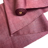 Raspberry Glace Misty Pongee, Vintage Handwoven Kimono Silk from Japan By the Yard # 124
