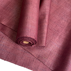 Raspberry Glace Misty Pongee, Vintage Handwoven Kimono Silk from Japan By the Yard # 124