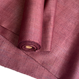 Raspberry Glace Misty Pongee, Vintage Handwoven Kimono Silk from Japan By the Yard # 124