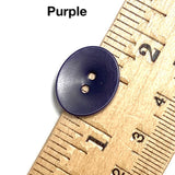 Re-Stocked, Black Oval 11/16" 2-Hole Button, Corozo / Tagua / Vegetable Ivory #SK-553