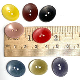 Brown Red Burgundy Oval 11/16" 2-Hole Button, Corozo / Tagua  #SK-555