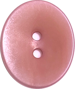 Re-Stocked, PInk Dusty Rose Oval 11/16" 2-Hole Button, Corozo / Tagua / Vegetable Ivory #SK-558