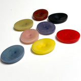 Yellow Oval 11/16" 2-Hole Button, Corozo / Tagua / Vegetable Ivory #SK-563
