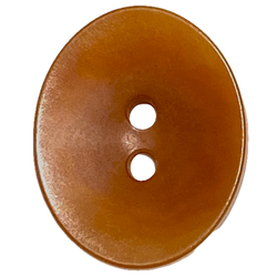 Re-Stocked Pumpkin-Brown Oval 11/16" 2-Hole Button, Corozo / Tagua / Vegetable Ivory #SK-557
