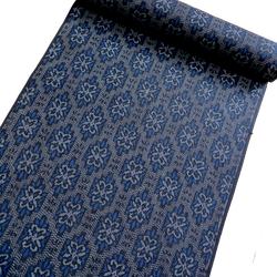 Midnight Blue/Black/Indigo Vintage Kimono Silk Oshima Tsumugi? from Japan By the Yard #125