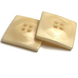Re-Stocked, Ivory Square 11/16" Corozo/Tagua "Five Squares Flat Pillow" 4-Hole Button Larger Size, 18mm  #SK-528