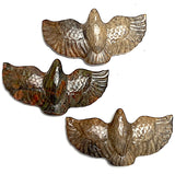 Three Stone Hawk Pendants, Polished Ocean Jasper in Earth Tones, 2"  #LP-16-C