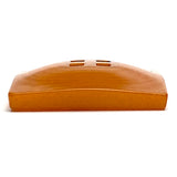 Dark Orange Square 11/16" Corozo Button, Five Squares Tagua Nut "Vegetable Ivory", 18mm   #SK-524