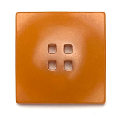 Dark Orange Square 11/16" Corozo Button, Five Squares Tagua Nut "Vegetable Ivory", 18mm   #SK-524