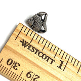 Bulk Deal, 60 Buttons, Tiny Angel Fish 3/8" Silver, Shank Back, Metal Angelfish 10mm #FJ-21-60