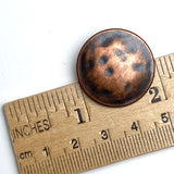 1" Copper/Black Mottled Antique Shank Back Metal Button #SWC-139