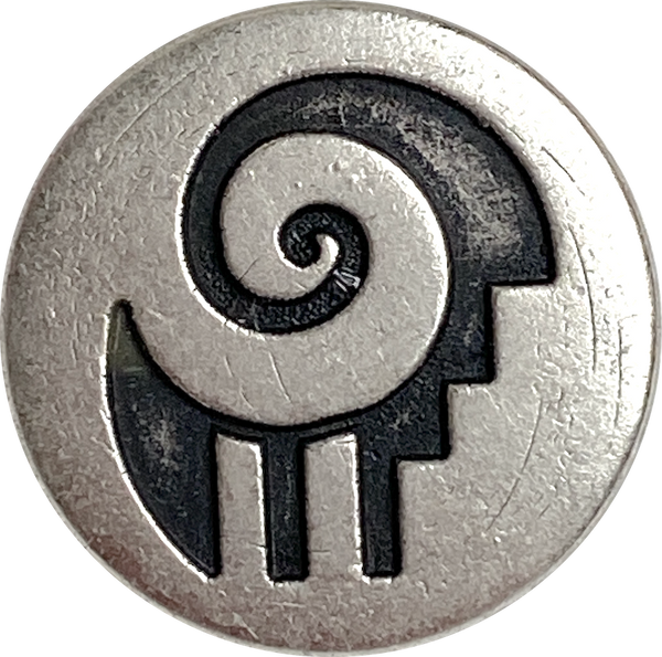 Bighorn Silver Button, 13/16" / 20mm, Shank Back Metal  #FJ-14