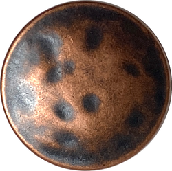 3/4" Copper/Black Mottled Antique Shank Back Metal Button #SWC-140