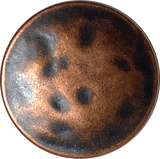 3/4" Copper/Black Mottled Antique Shank Back Metal Button #SWC-140