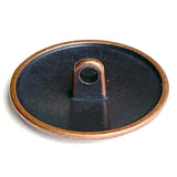 1" Copper/Black Mottled Antique Shank Back Metal Button #SWC-139