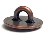 Bulk Deal, 30 Buffalo Nickel Replica Buttons, Tiny 7/16" Dark Copper, Metal Shank Back.   # FJ-19-30