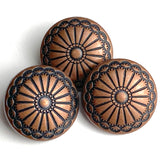 Restocked, Copper Southwest Sunflower Button 3/4" /19mm Metal, Shank Back #SWC-19