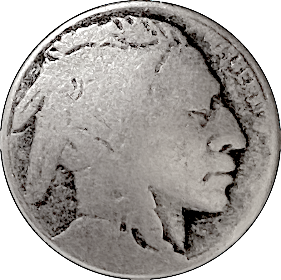 Indian Head Nickel, Replica, 5/8