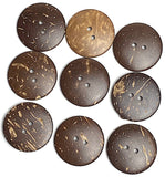 Re-Stocked, Pumpkin Pie Shiny Coconut 1-1/8" 2-Hole Button 28mm  #SWC-114