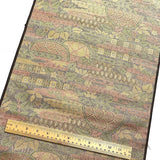 Pastel Tones / Brown Handwoven Tsumugi Smooth Oshima Vintage Kimono Silk From Japan By the Yard #128