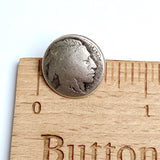 Indian Head Nickel, Replica, 5/8", Silver/Nickel Color Shank Back Button 15mm  #FJ-49