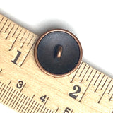 3/4" Copper/Black Mottled Antique Shank Back Metal Button #SWC-140