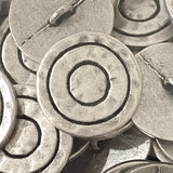 New Markdown, Ancient Mystic Rings Antique Silver 7/8" Shank Back Metal, Per Button, 23mm # FJ-62