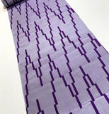SALE Purple Ikat Zigzags Rustic Vintage Kimono Silk from Japan By the Yard  #755