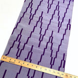 SALE Purple Ikat Zigzags Rustic Vintage Kimono Silk from Japan By the Yard  #755