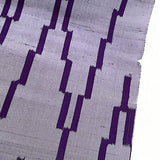SALE Purple Ikat Zigzags Rustic Vintage Kimono Silk from Japan By the Yard  #755