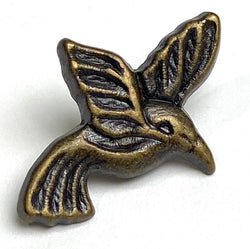 Almost Free Bulk Deal, 150+ Brass Hummingbird Buttons, 3/4" Metal 20mm Shank Back,  # FJ-85