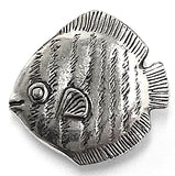 Danforth Pewter Fish Button, 7/8" 23mm Shank Back USA # FJ-93