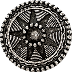Southwest Starlight Metal Button, 23mm Sun Shield Shank Back 7/8" #FJ-116