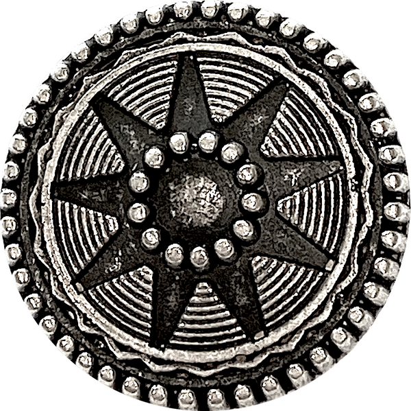 Southwest Starlight Metal Button, 23mm Sun Shield Shank Back 7/8" #FJ-116