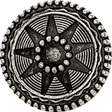 Southwest Starlight Metal Button, 23mm Sun Shield Shank Back 7/8" #FJ-116