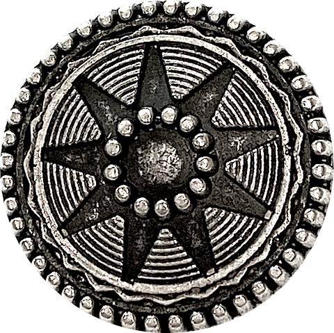 Southwest Starlight Metal Button, 23mm Sun Shield Shank Back 7/8" #FJ-116