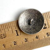 SALE, Heartfelt 7/8" Silver Shank Back Metal Button 23mm #FJ-23