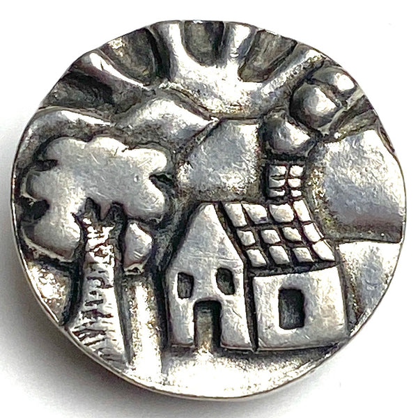 Running Low, Cottage and Shade Tree Danforth Pewter Button, 11/16" Shank Back, 18mm #FJ-24