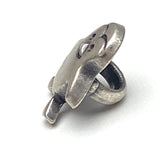 Penguin Button, 1/2" Silver Shank Back Metal, Tiny 12mm #FJ-26