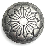 Colorado Blanket Flower 1.5" Silver Shank-Back Southwest Concho Style Button #SW-267-HB-AMA