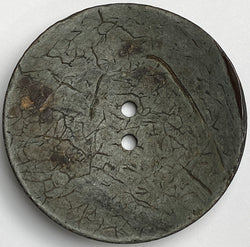 SALE, Gray-Green Extra Large Scooped Coconut Button, "Rustica"  2-1/4" #SK-484GG