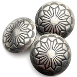 Colorado Blanket Flower 1.5" Silver Shank-Back Southwest Concho Style Button #SW-267-HB-AMA