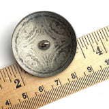 Blue Star Pond 1.5" Silver / "Turquoise" Shank-Back Southwest Concho Style Button #SW-268