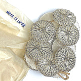 Set of 12, Vintage Crystal Beaded 1" Buttons from Japan, Super Sparkly, #VB-22