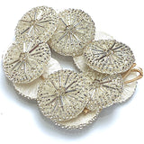 Set of 12, Vintage Crystal Beaded 1" Buttons from Japan, Super Sparkly, #VB-22