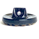 Black/Gold Czech Glass Swirls, 14mm Vintage 9/16" Button Pack of 3 for $7 #VB-25