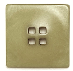 Olive Green Square 11/16" Corozo Button, Five Squares Tagua Nut "Vegetable Ivory", 18mm   #SK-523/Olive