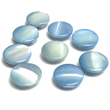 Vintage Pearl Shell Pastel Blue Glow, 9/16" Self Shank 14mm Iridescent Pack of 12 Buttons $7.00  #VB-26
