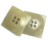 Olive Green Square 11/16" Corozo Button, Five Squares Tagua Nut "Vegetable Ivory", 18mm   #SK-523/Olive