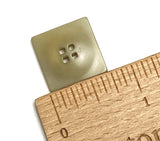 Olive Green Square 11/16" Corozo Button, Five Squares Tagua Nut "Vegetable Ivory", 18mm   #SK-523/Olive